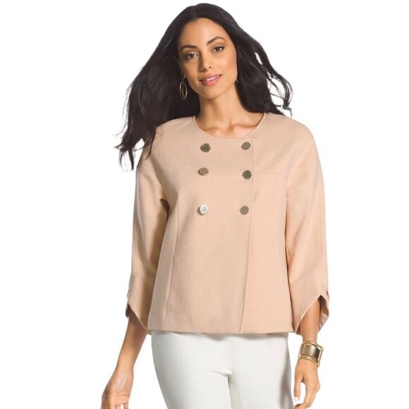 Chico’s BLACK LABEL Slub Cropped Jacket - Picture 1 of 11